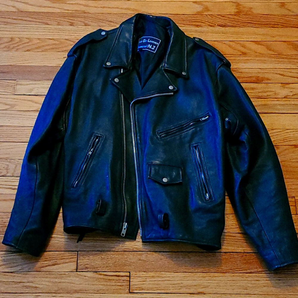 Hyde Out Leater Biker Jacket size 50